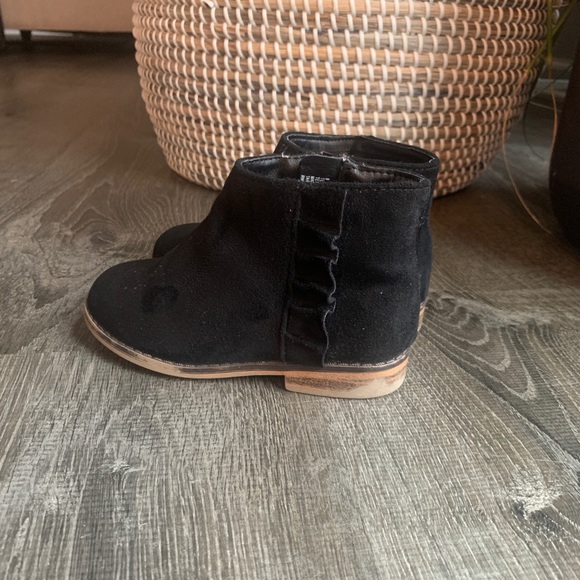 Cat & Jack Black Ruffle Ankle Boot - Picture 2 of 6
